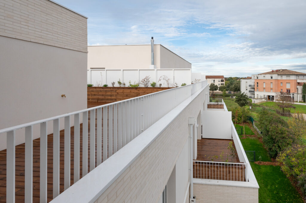 Vue des balcons de la résidence