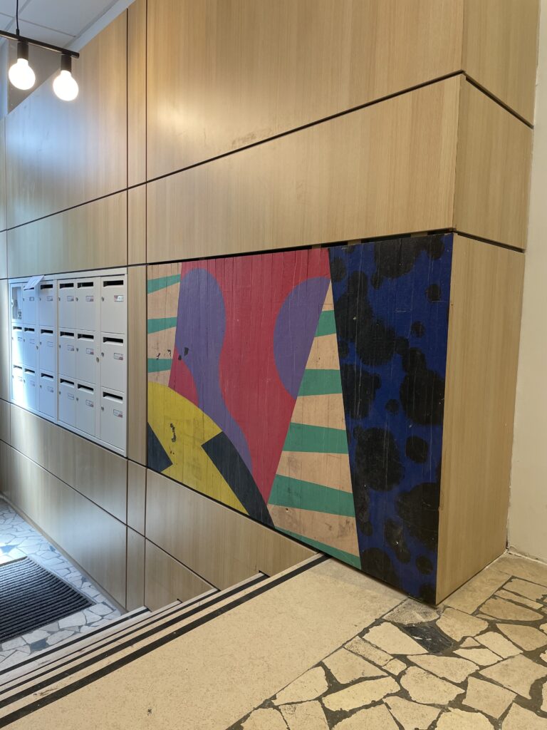 Oeuvre d'art au sein de la résidence Ricochets 