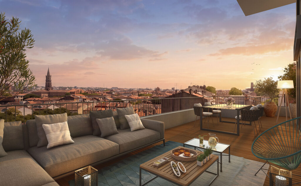 Cœur Remparts, programme immobilier neuf — Éclisse Promotion — terrasse — photo 2 sur 2