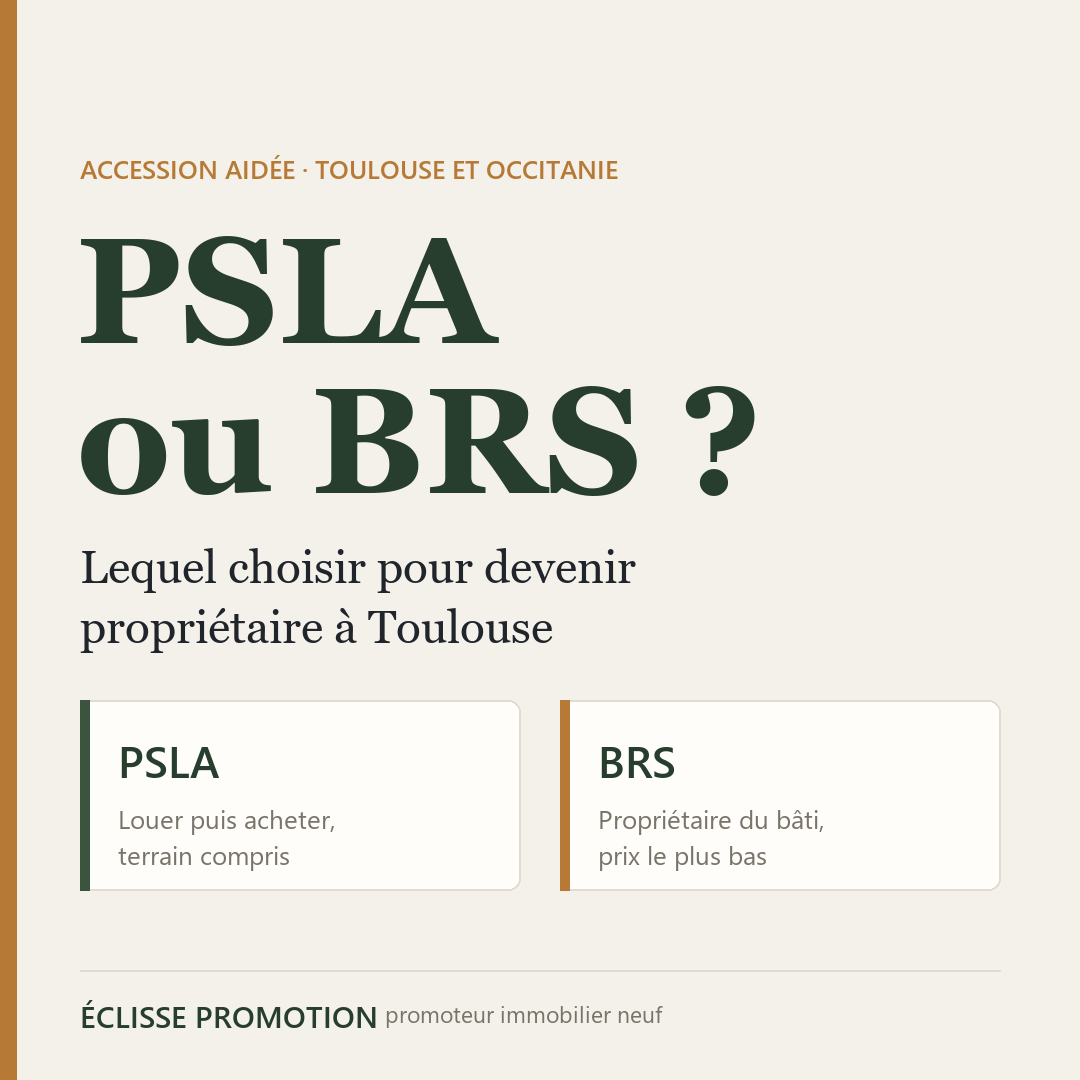 PSLA ou BRS : lequel choisir à Toulouse - Eclisse Promotion