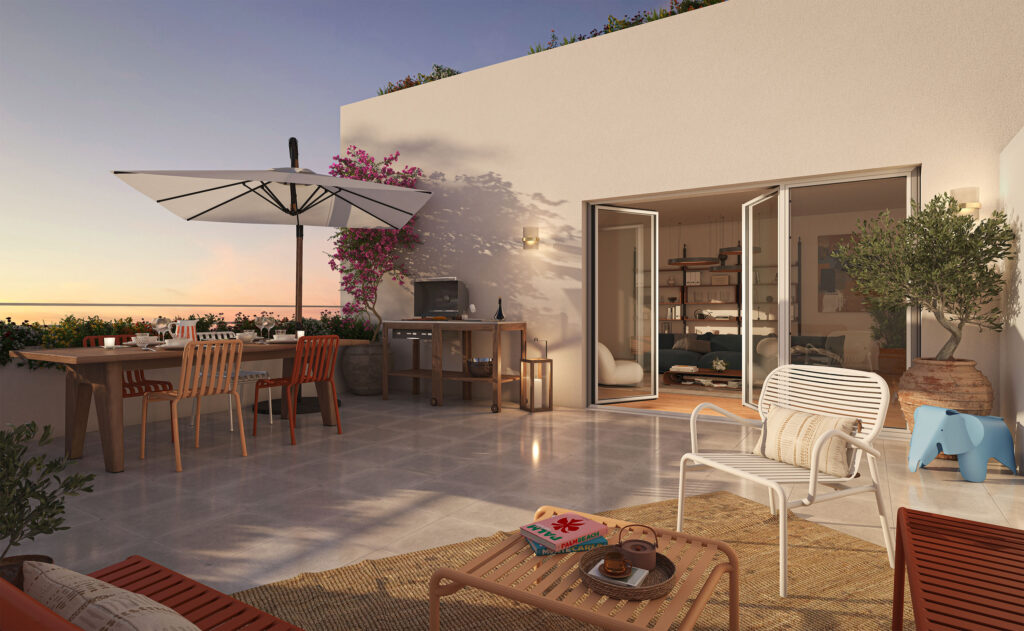 Terrasse d'un appartement de la résidence Respire & vous à Toulouse
